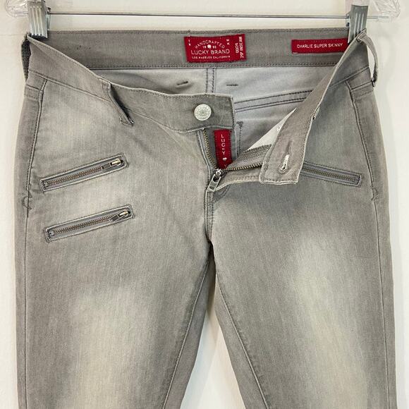 Lucky Brand Gray Charlie Super Skinny Jeans - Picture 6 of 9